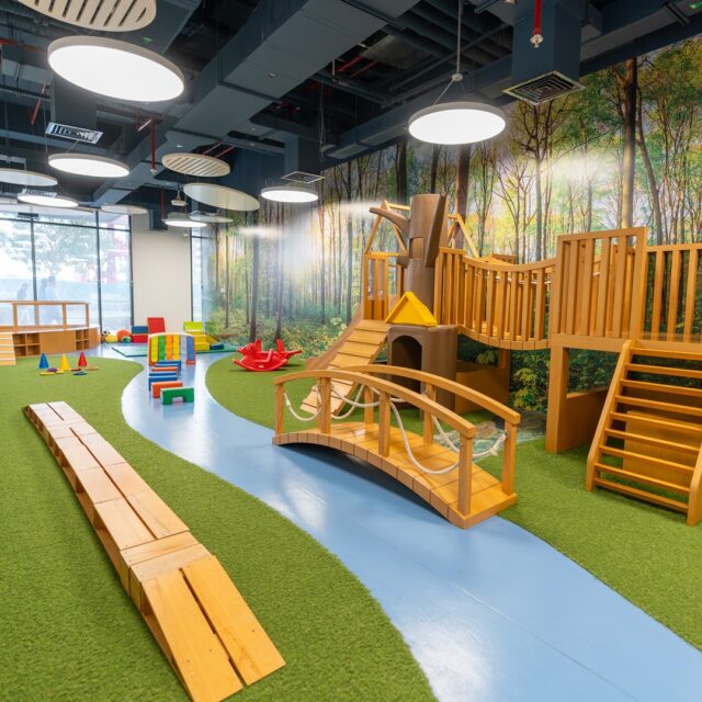 Nursery children developing social skills through play